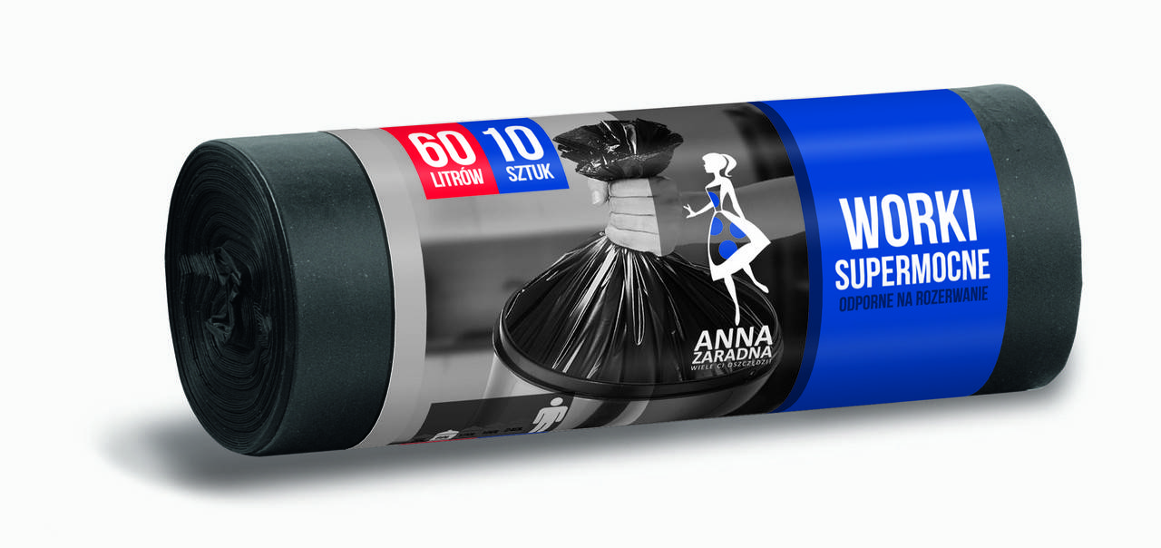 

Пакеты Anna Zaradna для мусора LDPE 60 л 10 шт