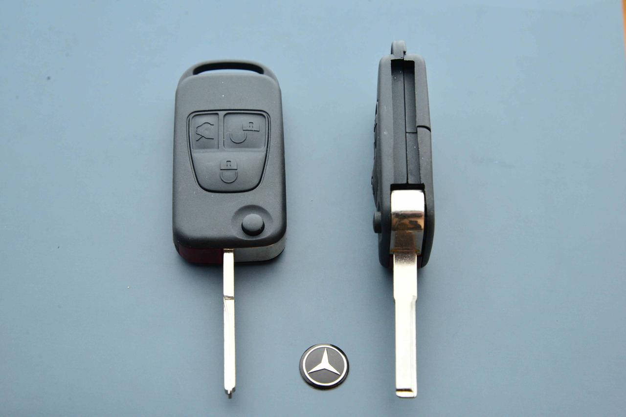 

Корпус выкидного ключа для MERCEDES W163, ML-class (Мерседес), 3 кнопки, лезвие HU64