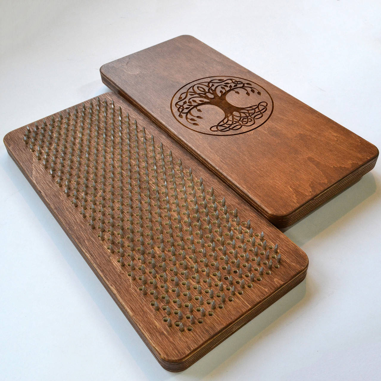 

Доска Садху (Sadhu) "Древо жизни", доска с гвоздями для йоги, шаг 10мм. Доска для стояния на гвоздях.