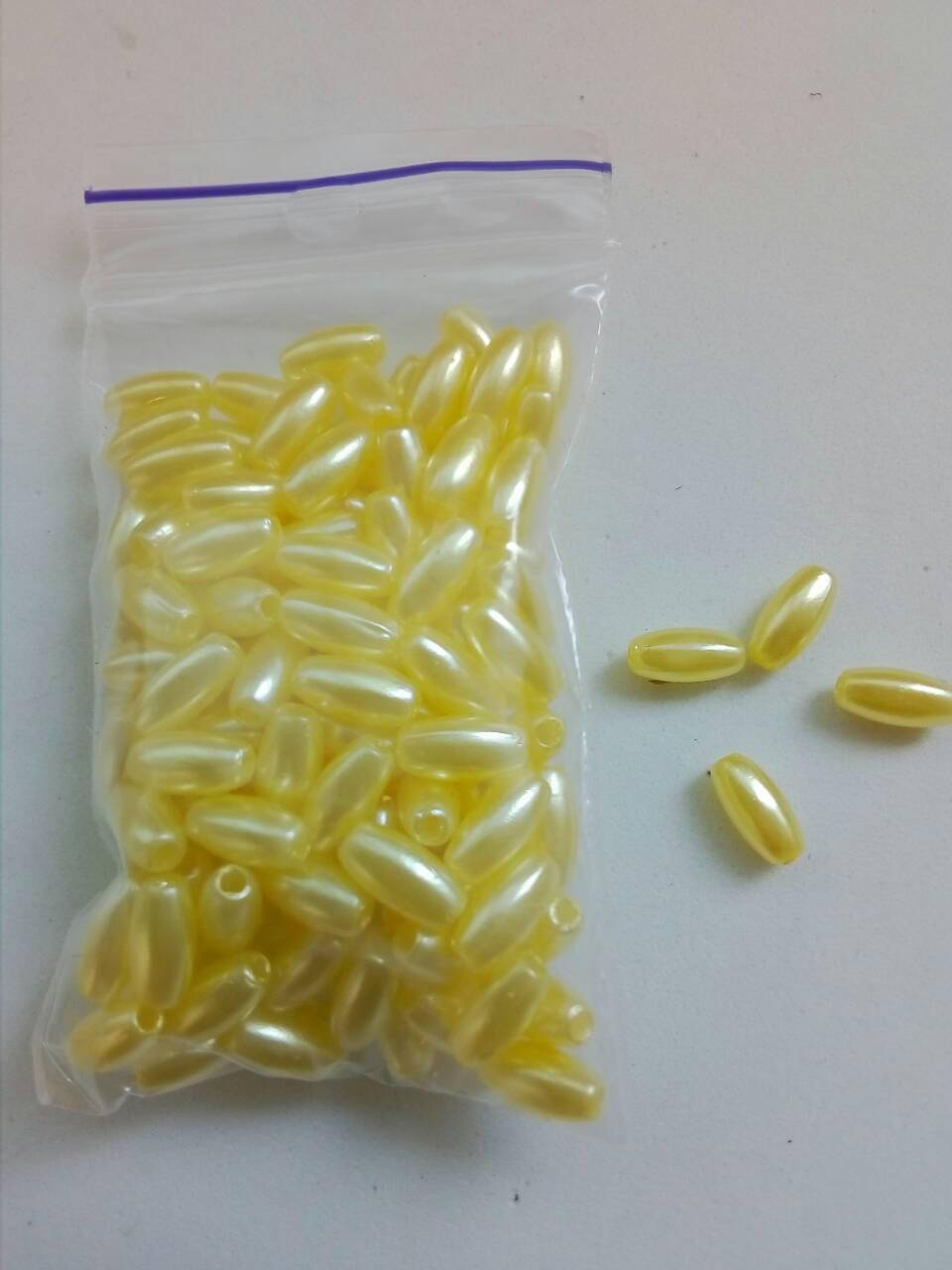

Бусины Рис желтый