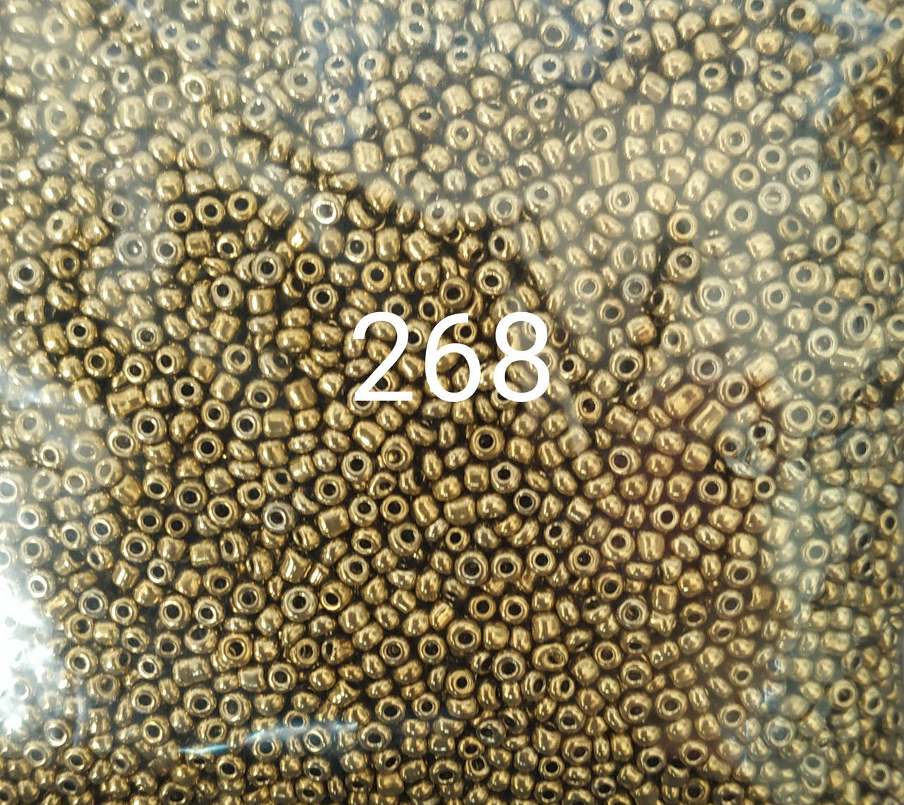 

Бисер мелкий горчица металлик (10гр) №268