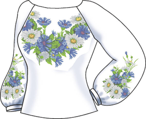 

СВЖ-8. Заготовка для вишивки бісером Жіноча сорочка.