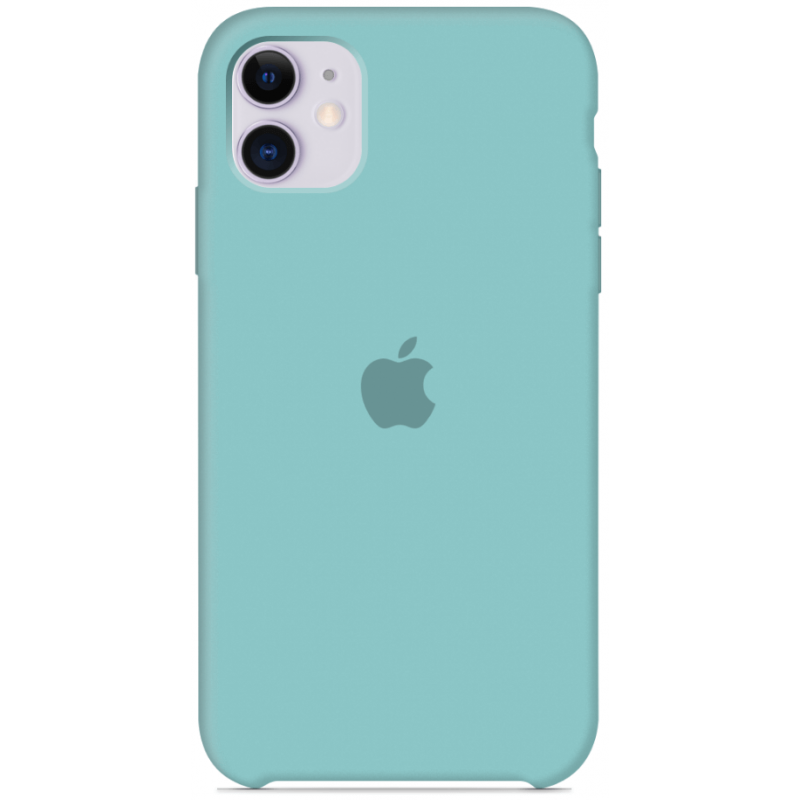 

Чехол для iPhone 11 Silicone Case бампер (Sea blue), Бирюзовый