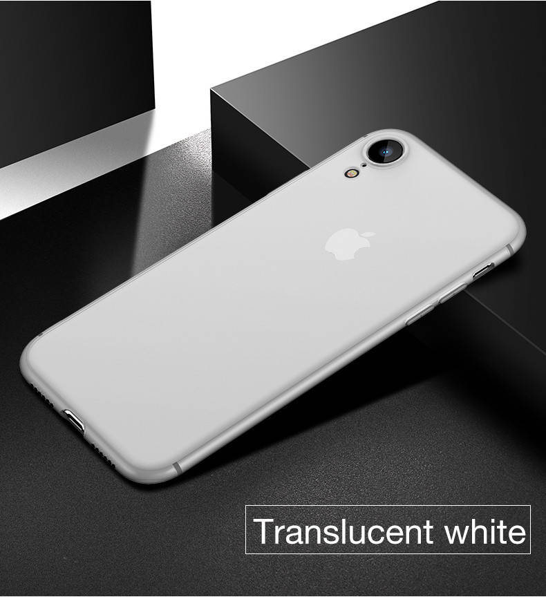

Тонкий матовый чехол для iPhone XR ультратонкий пластиковый, Белый