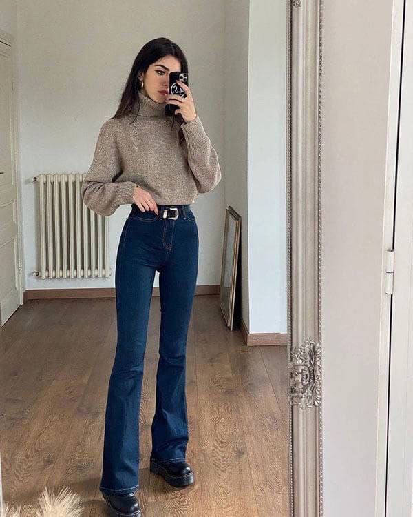 

Джинсы женские клёш стрейчевые Оригинал (разные цвета)