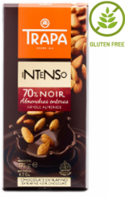 

Шоколад Trapa Intenso Noir 70% Almendras enteras 175 g