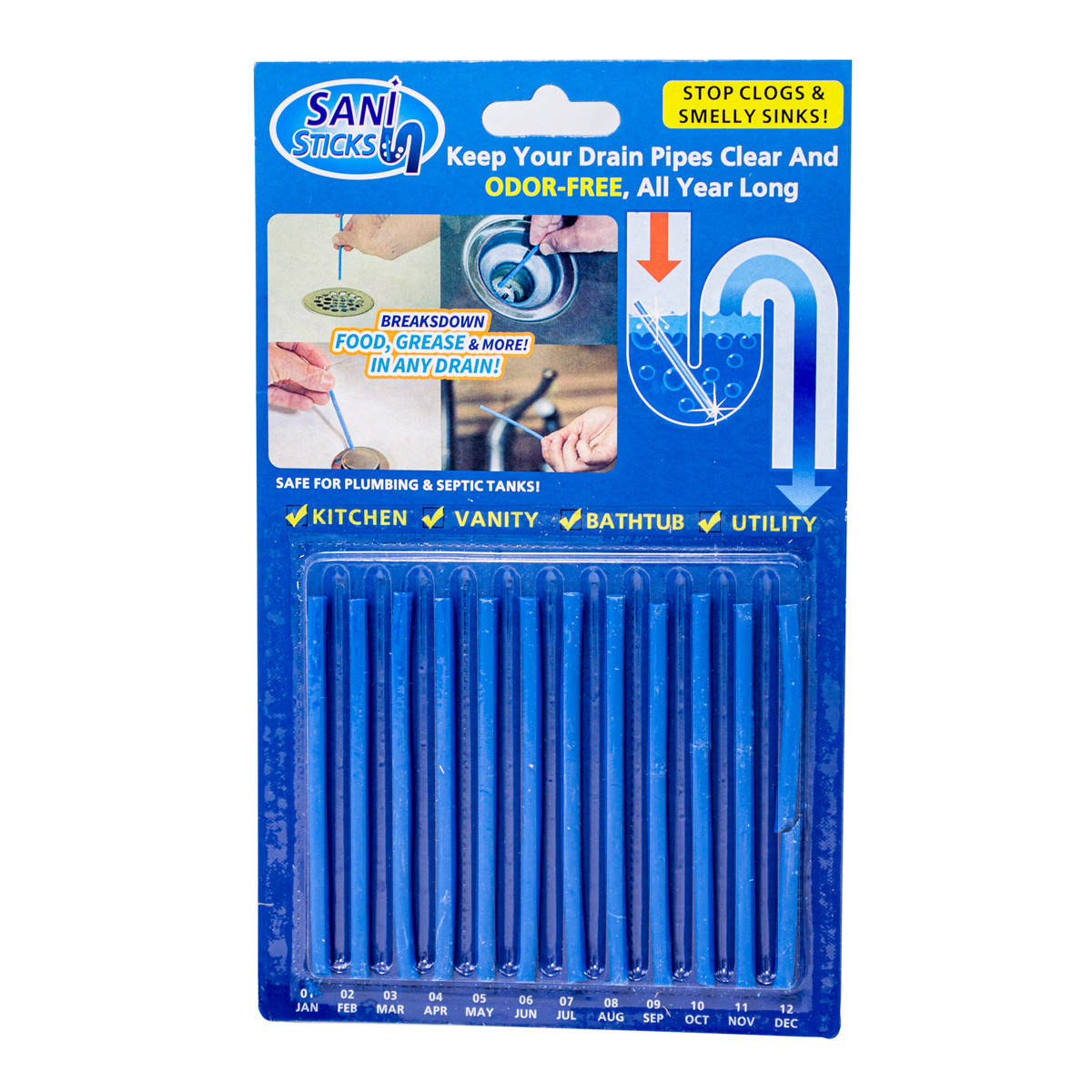 

Палички для очищення труб Sani Sticks