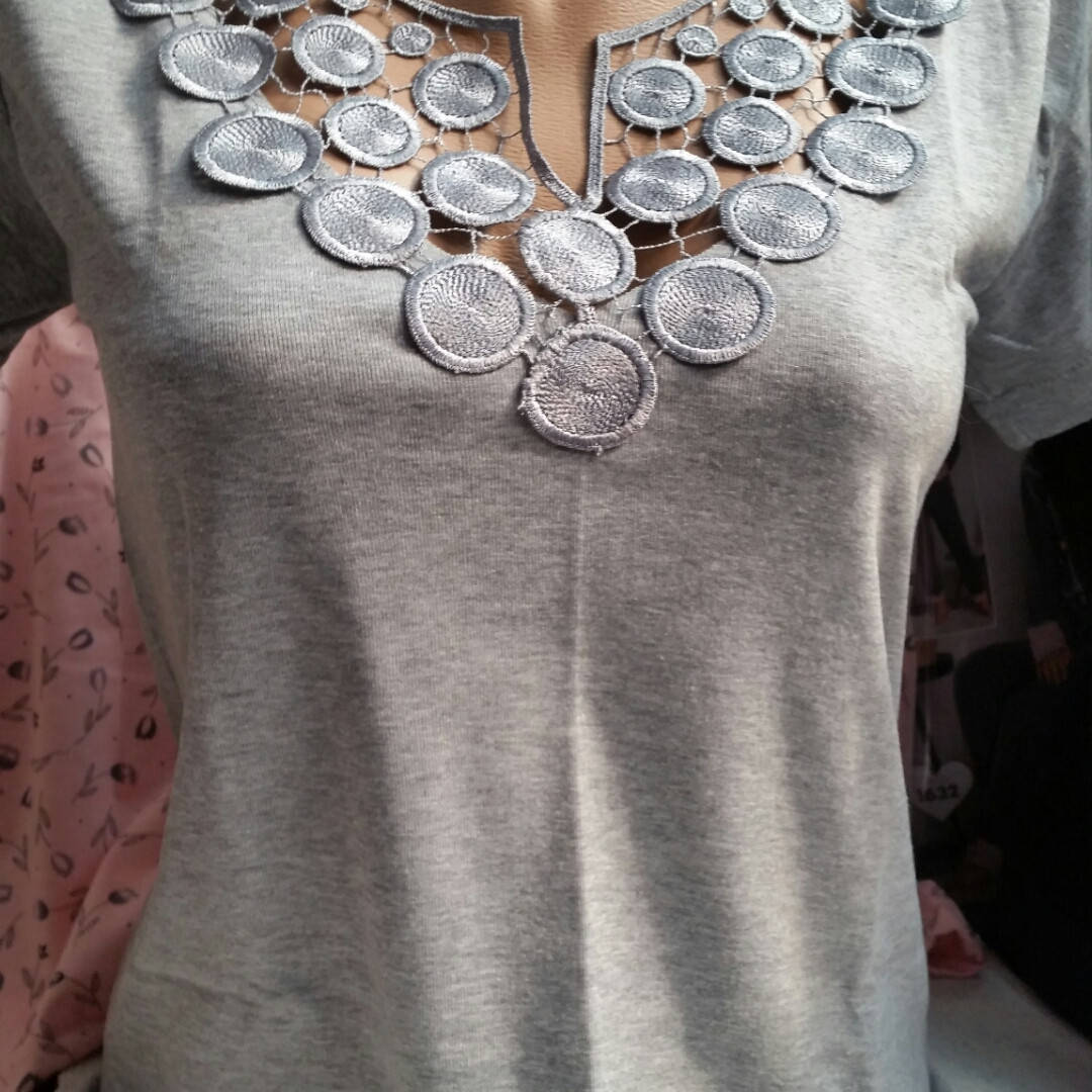 

Женская футболка с кружевом Монетка, Разные цвета