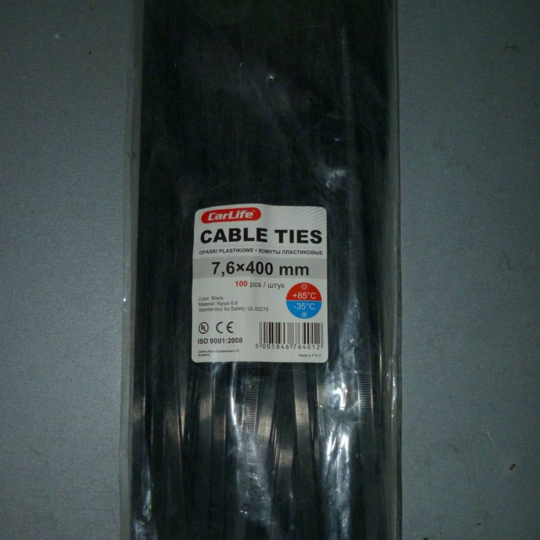 

Хомуты CarLife 7.6х400 (100шт)