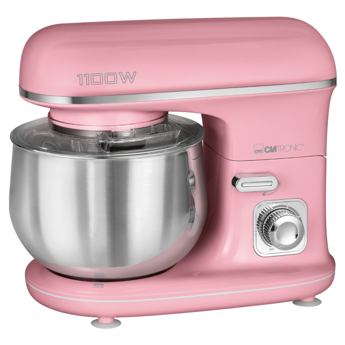 

Кухонный комбайн, планетарный миксер, тестомес CLATRONIC KM 3711 Pink (1100Вт, 5л, Германия)