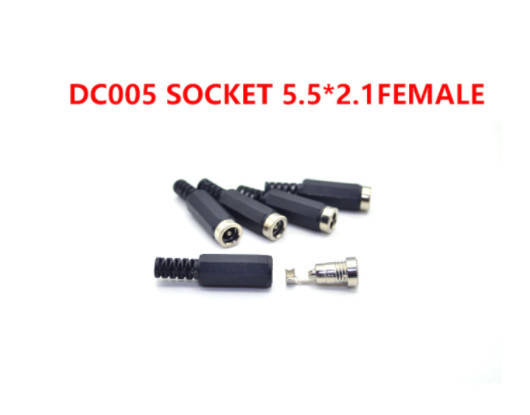 

DC гнездо, разъем питания 5.5x 2.1mm (Мама) на кабель