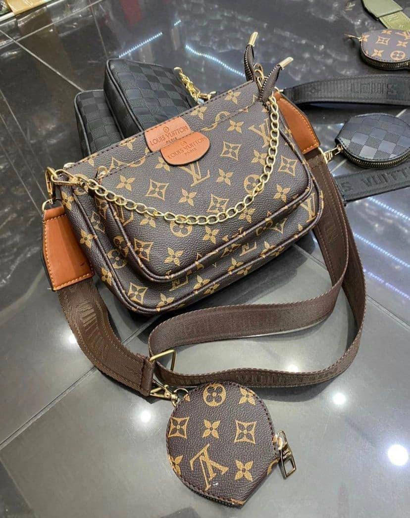 

Сумочка женская Louis Vuitton Multi Pochette 3 в1 Клатч Сумка маленькая Луи Витон Кросс-боди