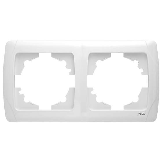 

Рамка 2 гнізда горизонтальна Viko Carmen біла