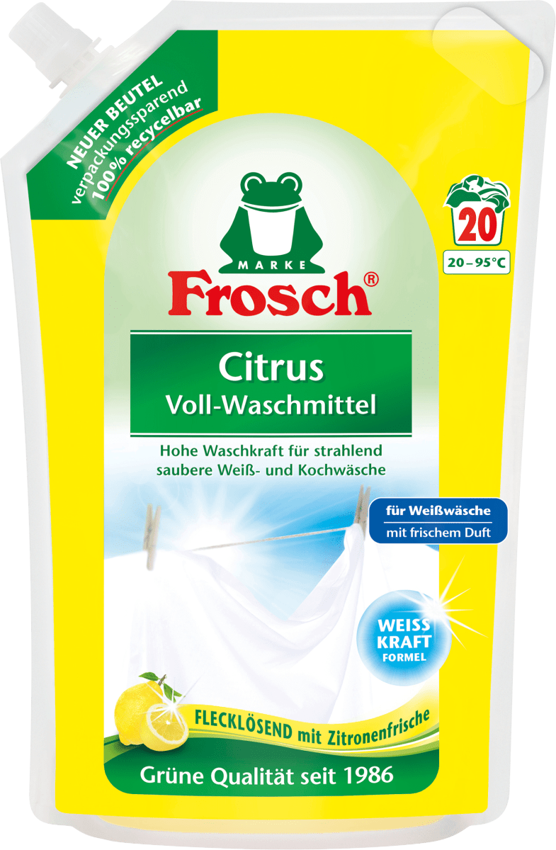 

Гель для стирки белого белья Frosch Vollwaschmittel Citrus, 1,8 L
