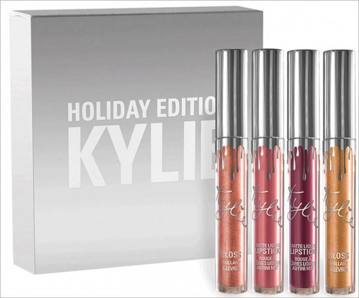 

Жидкая матовая помада KYLIE Matte Holiday Edition набор 4 шт цвета