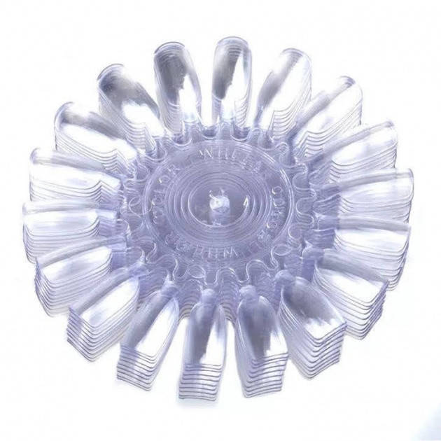 

Палитра для лака Ромашка прозрачная на 18 типсов "Мягкий квадрат"