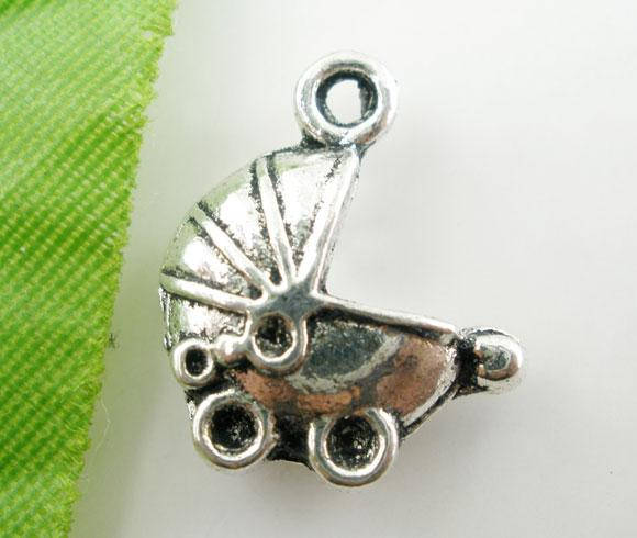 

Подвеска 3D, Коляска, Античное серебро, 17 мм x 14 мм, Цена за 1 шт.