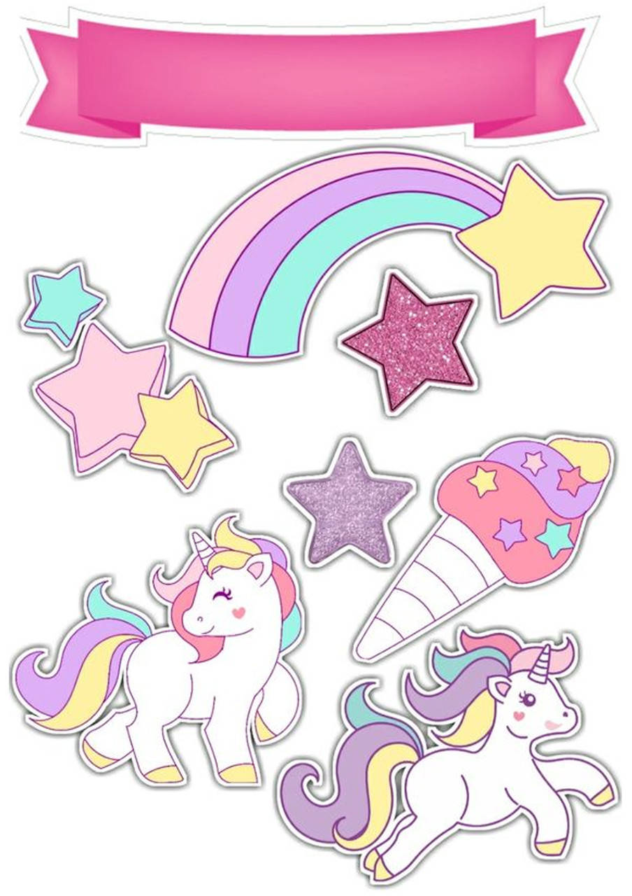 

Вафельная картинка Детская Единорог