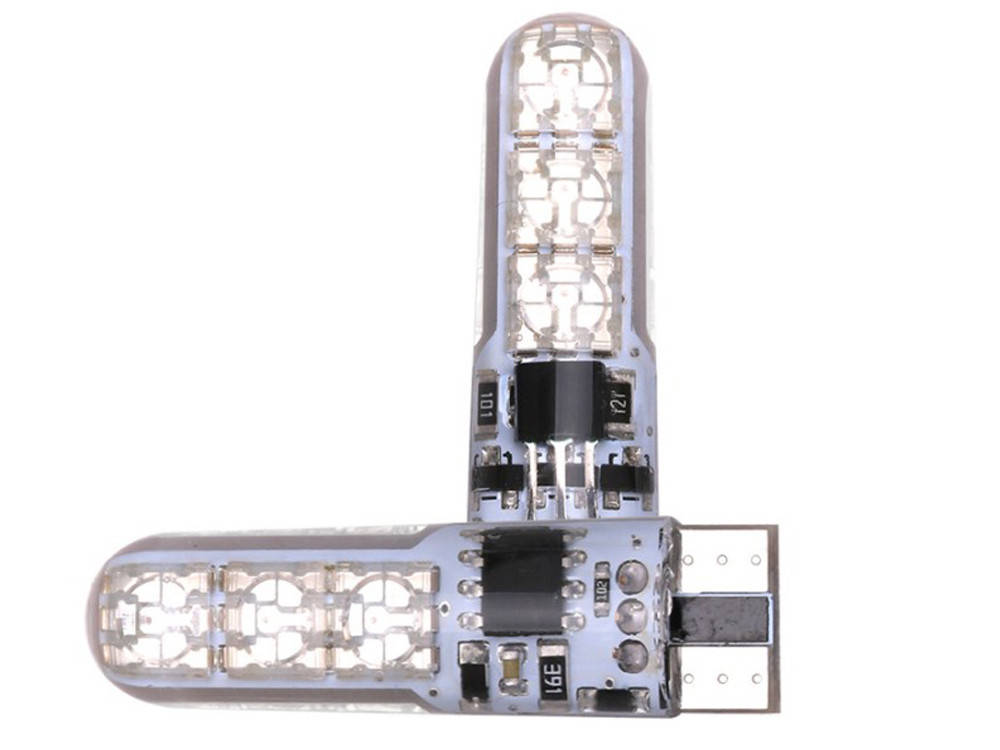 

Лампочки T10 RGB 5050 SMD светодиодные автомобильные 12 V 2 шт.