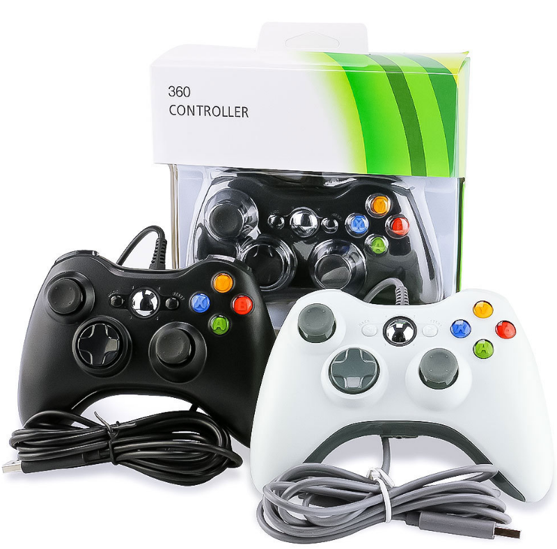 

Джойстик проводной геймпад 360 для ПК Controller Wireless цвет черный, Серый