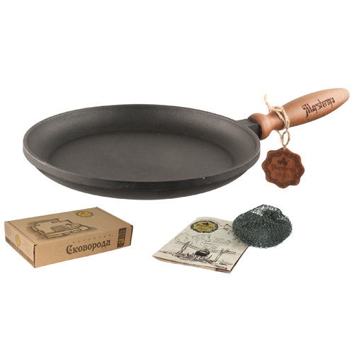 

Сковорода чугунная для блинов "Майстерня" с деревянной ручкой 24 см