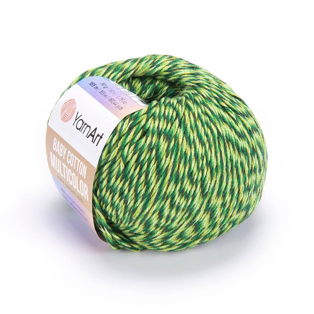 

YarnArt Baby Cotton Multicolor № 5207 (Ярн Арт Беби Коттон Мултиколор) (Пряжа коттон, нитки для вязания), Разные цвета