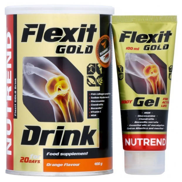 

Хондропротектор Nutrend Flexit Gold Drink 400 g+ Flexit Gold Gel 100ml