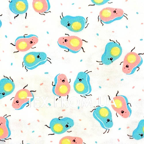 

Интерлок принт детский трикотаж авокадо