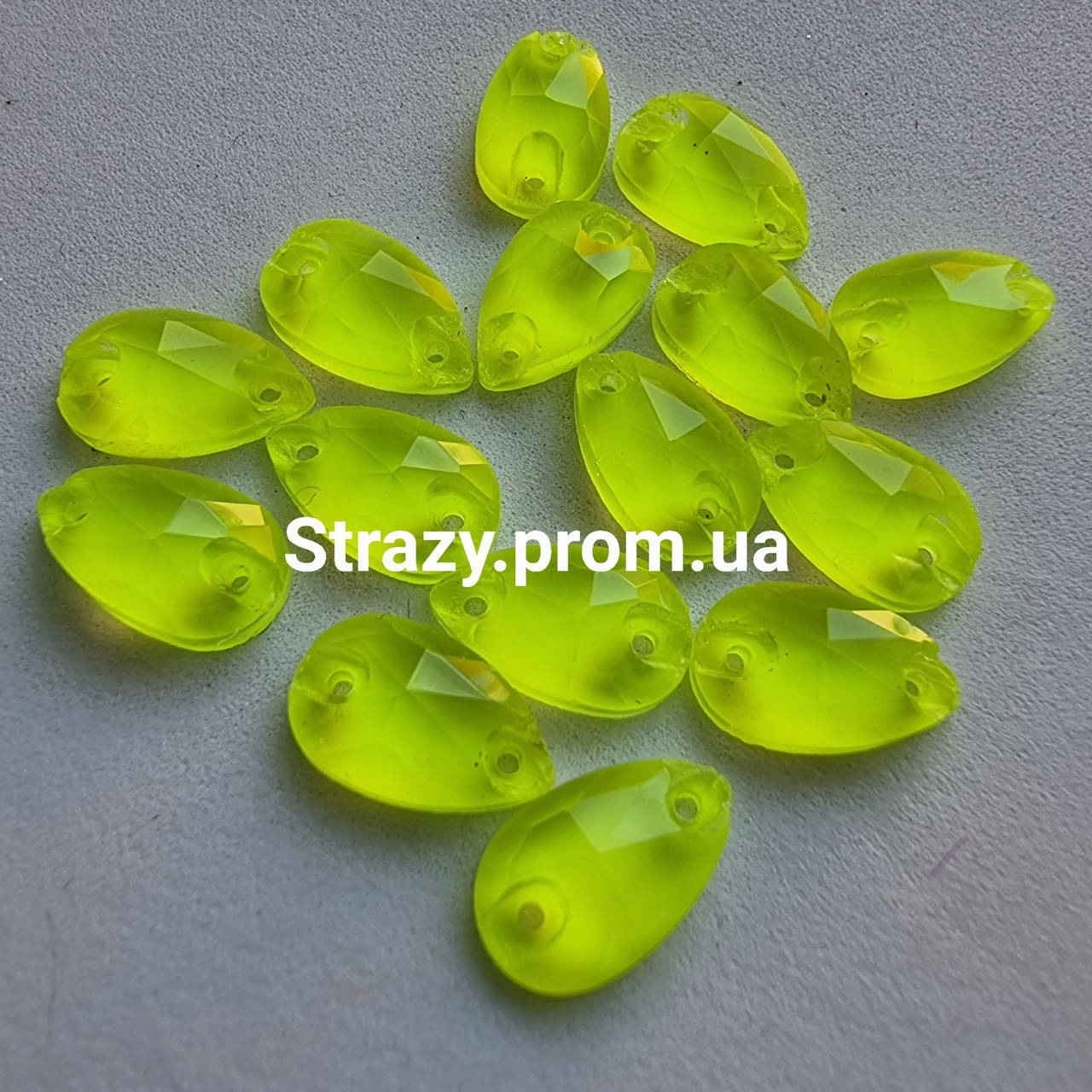 

Стрази пришивні крапля 10*14 Yellow Neon економ, Розовый