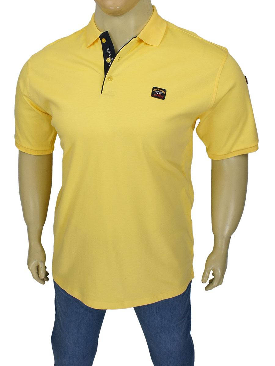 

Мужская желтая тенниска Paul & Shark 2021 Yellow в больших размерах