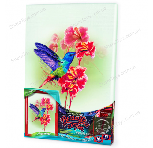 

Набор для вышивки гладью по номерам "Колибри"