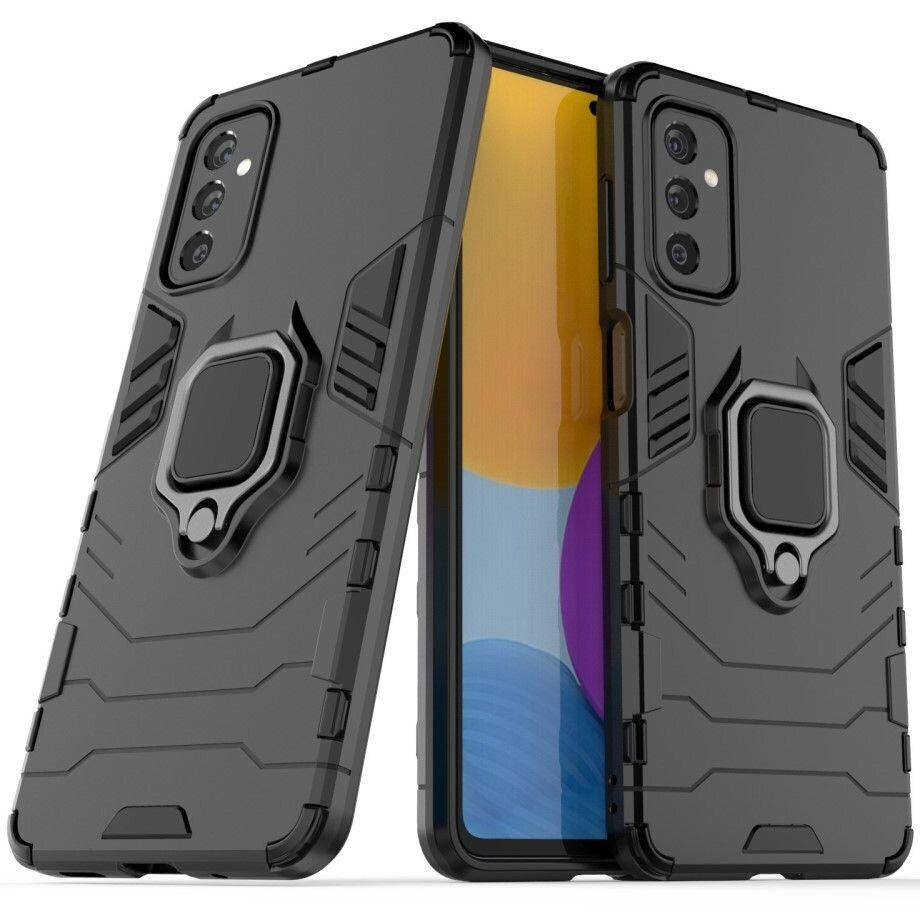 

Чехол Iron Ring для Samsung Galaxy M52 / M526 бампер противоударный с подставкой Black
