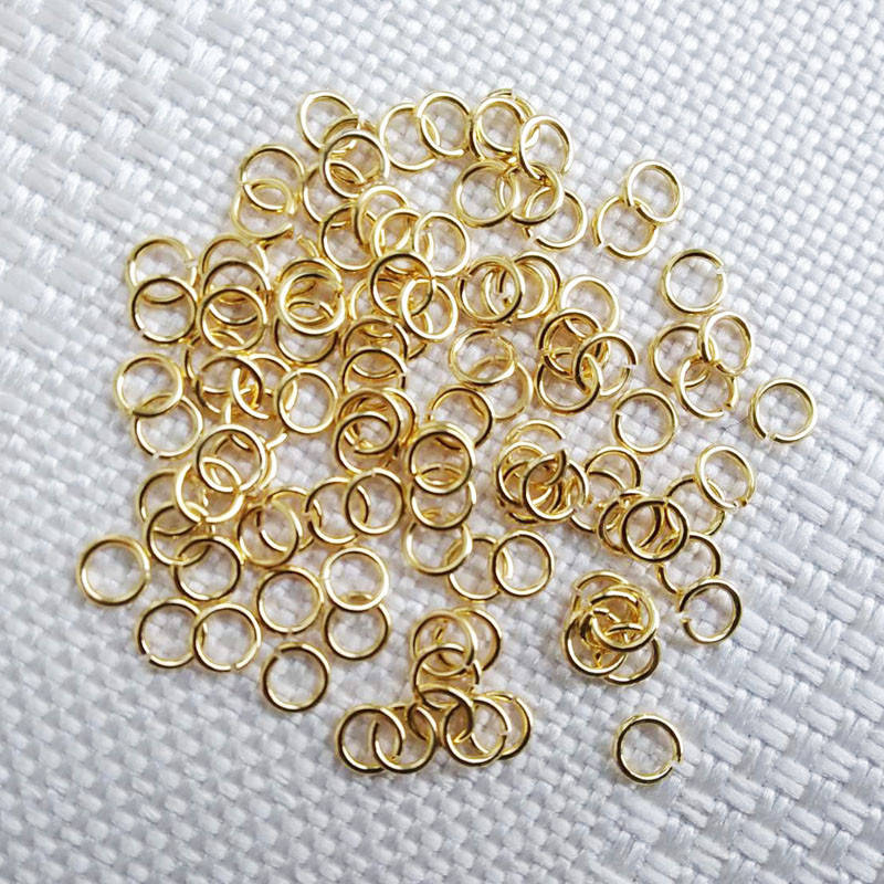 

Колечки соединительные 4 мм, позолота 16 карат, 10 штук