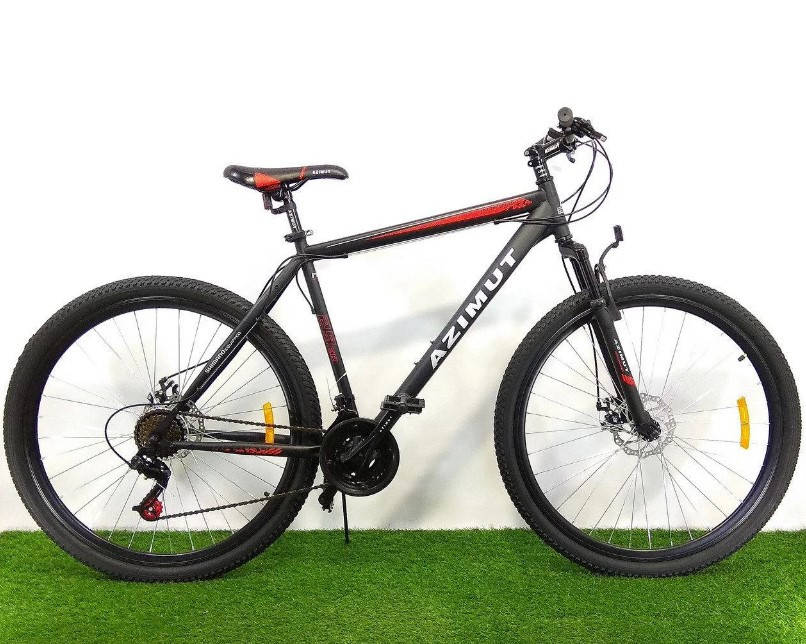 

Горный велосипед 29 дюймов Azimut Energy GFRD рама 19" BLACK-RED