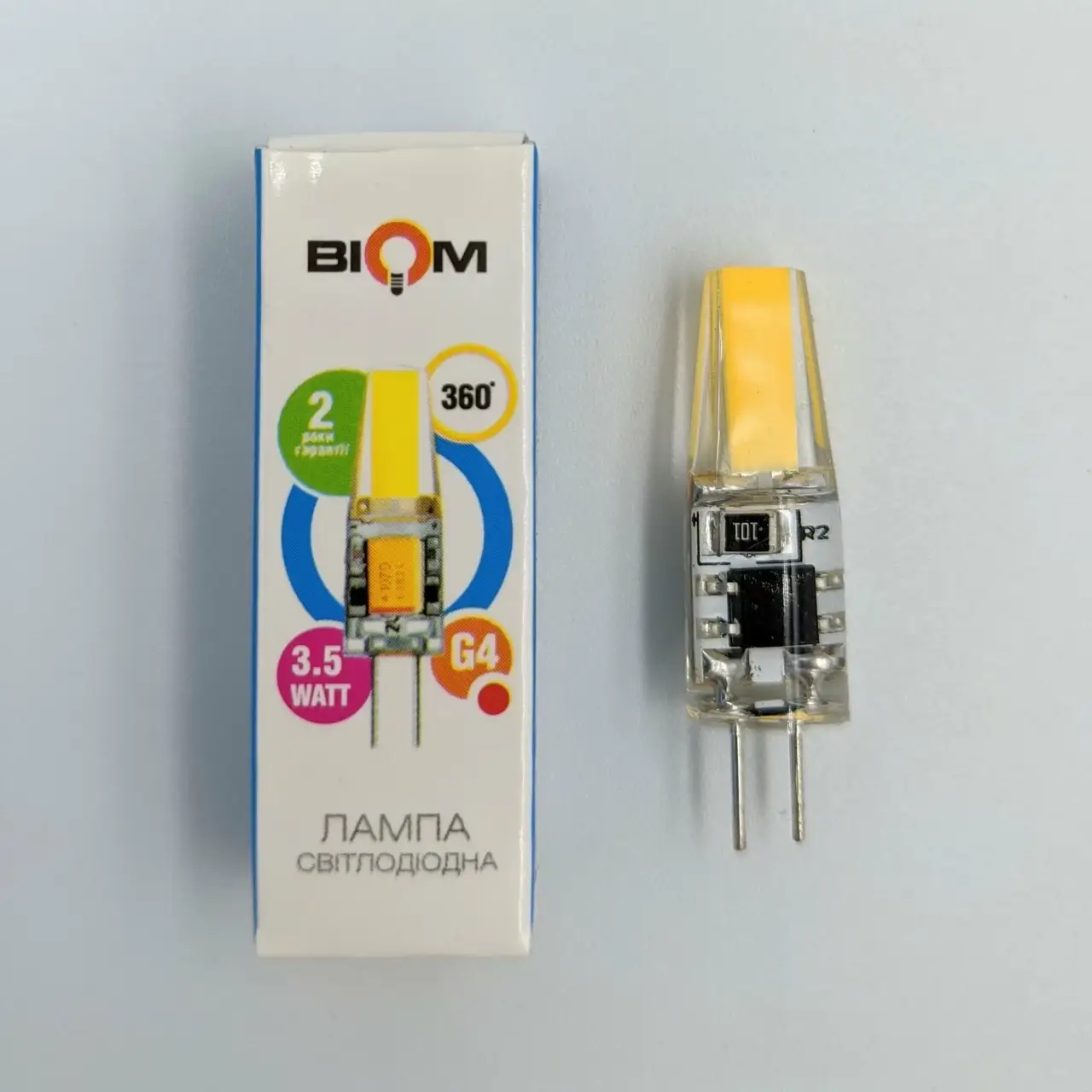 

LED лампа Biom G4 3,5W 220V 3000K 1324