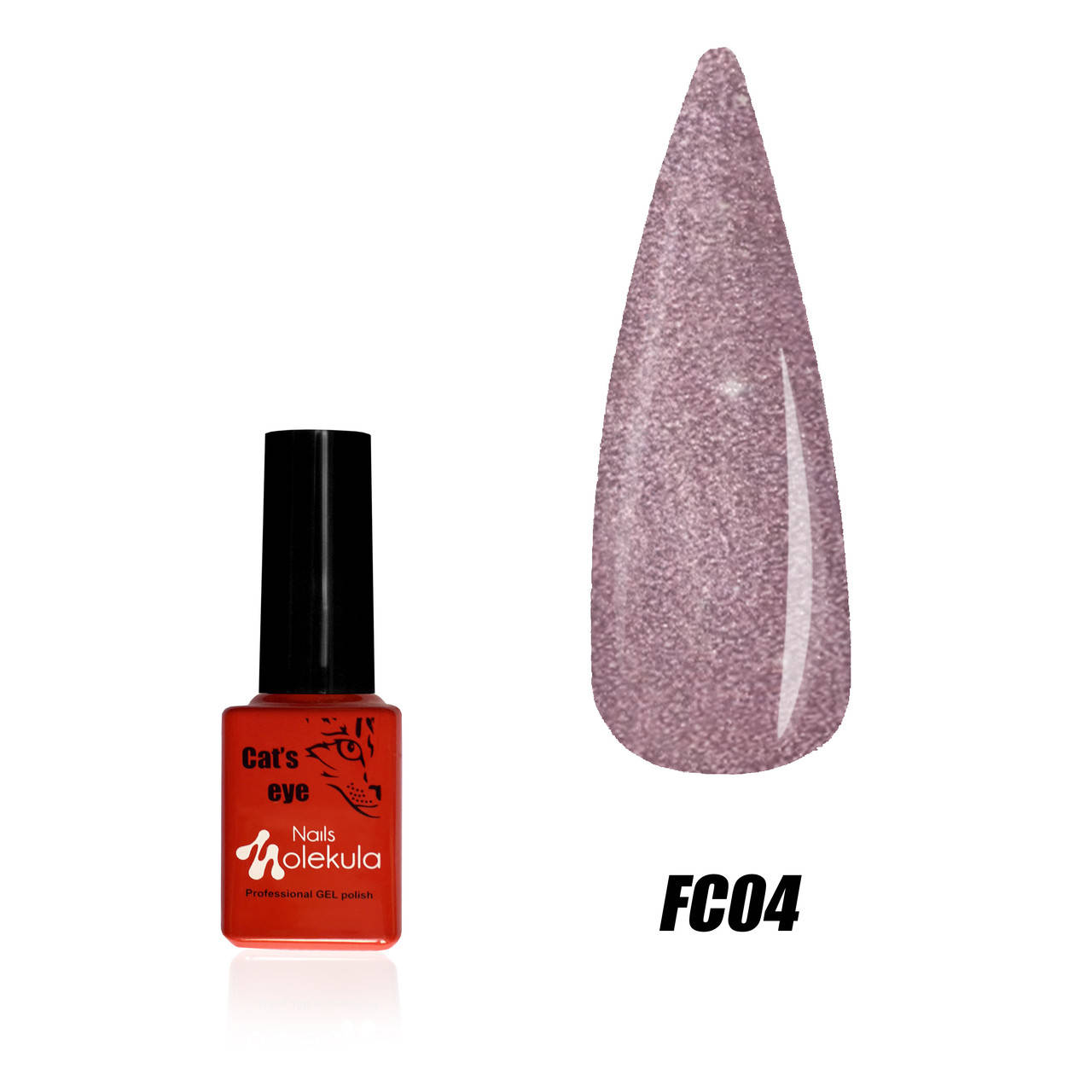 

Гель-лак для ногтей Molekula Flash Cat's Eye №FC04 Лиловый светоотражающий 6 мл (16513Gu)