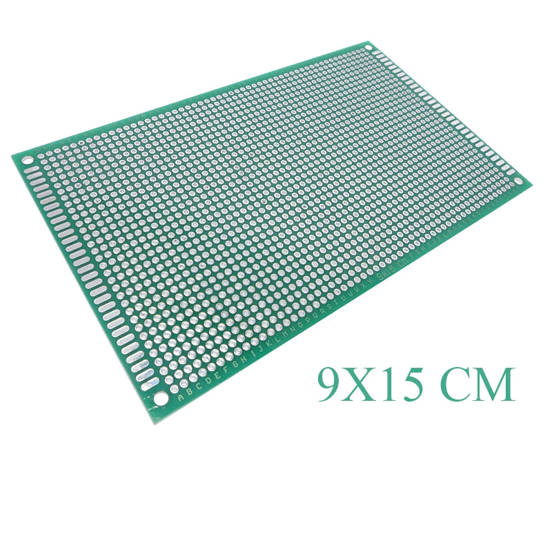 

Двухсторонняя печатная плата 9 x 15 см зелёная