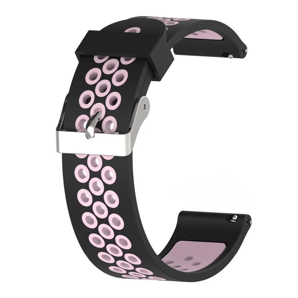 

Силиконовый ремешок для часов 20мм Samsung Gear Sport Black-Pink