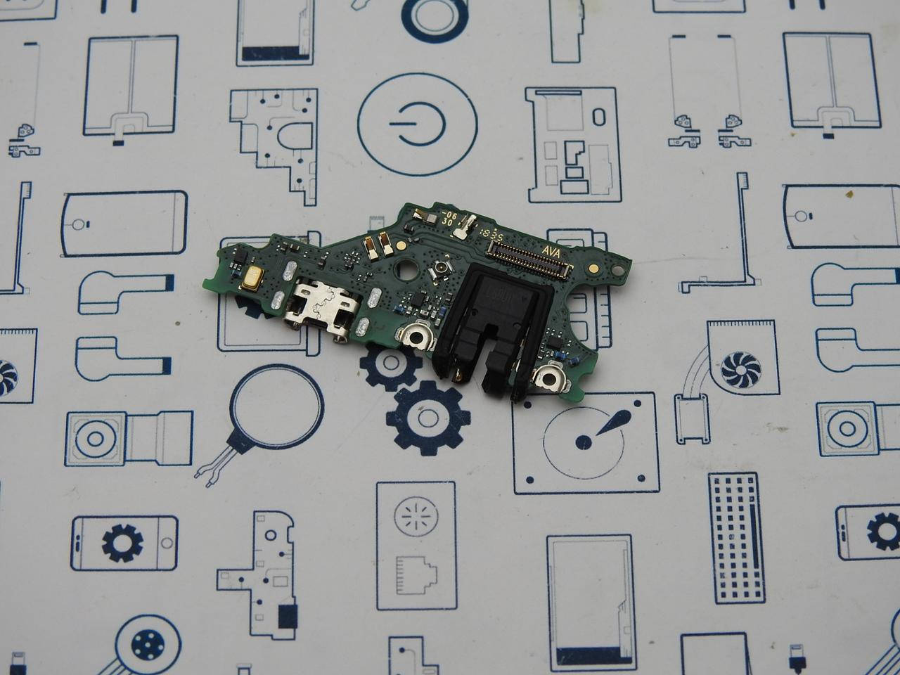 

Нижняя плата Huawei P Smart Plus (INE-LX1) Сервисный оригинал с разборки