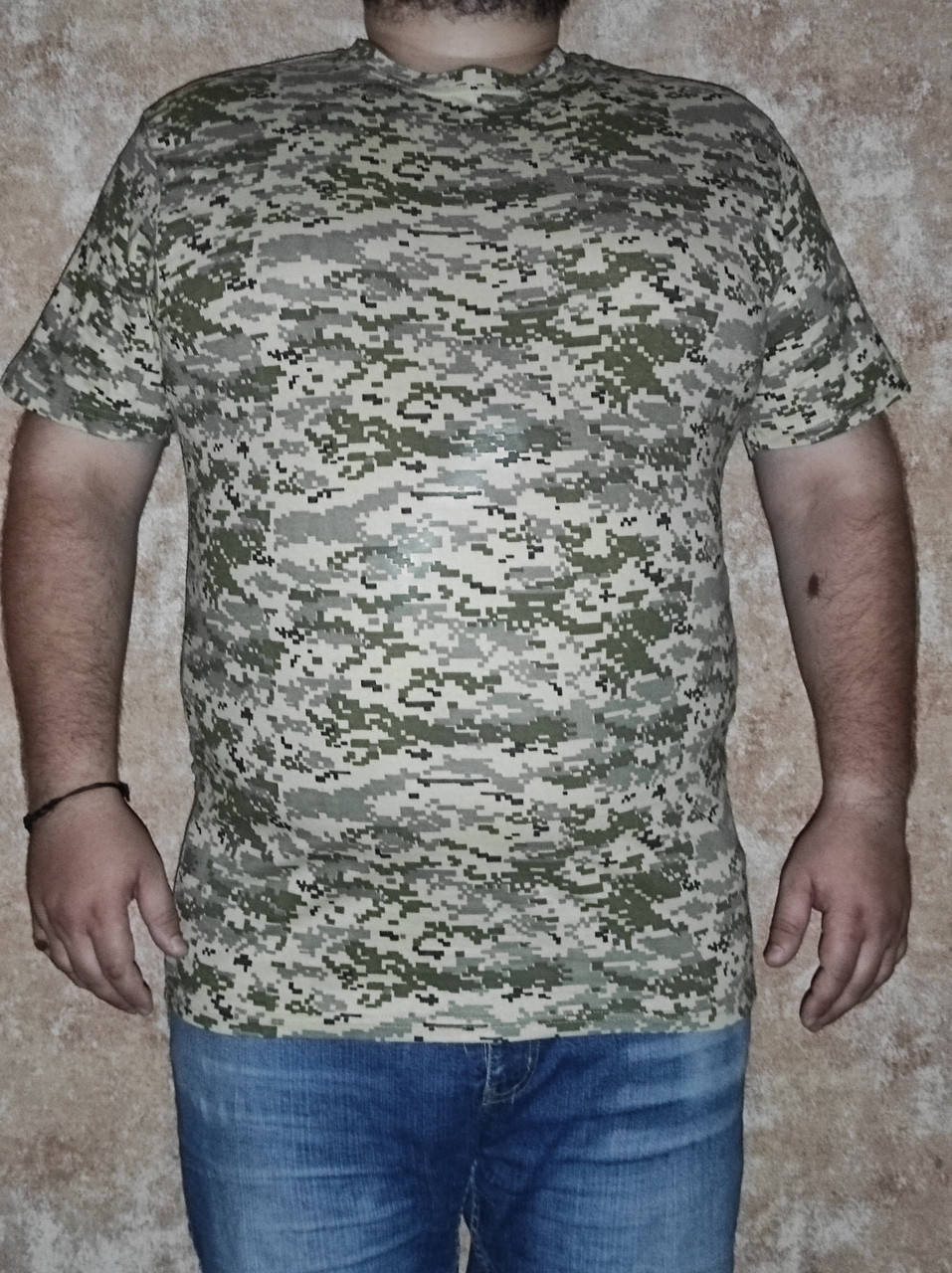 

Мужская военная футболка пиксель , хлопок 95% еластан 5% 160 г на кв м , футболка под форму мужская женская 3Xl