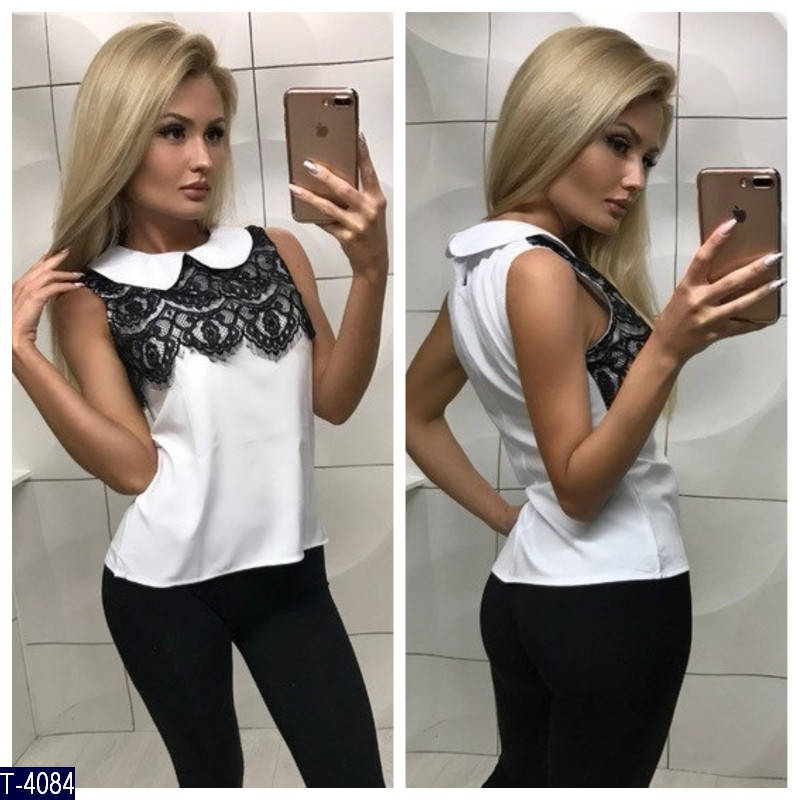 

Блуза женская с кружевом мод.352 (44-46) "AMUR" недорого от прямого поставщика