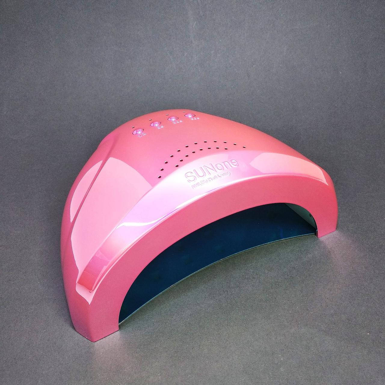 

LED UV Лампа Sun One для маникюра 48вт, розовая голограмма, Розовый
