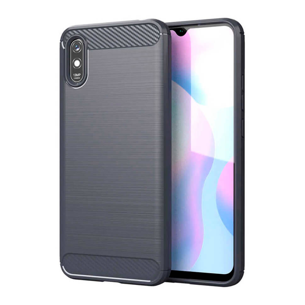

Чехол Lenuo Carbon Fiber для Redmi 9A Gray, Серый