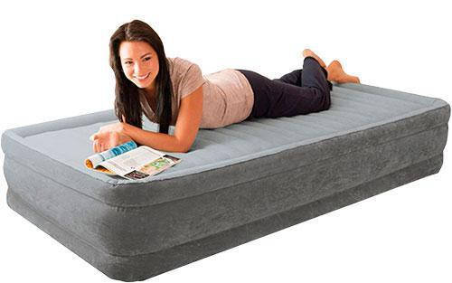 

Надувная кровать односпальная 99*191*33 с встроенным насосом Intex 67766, Серый
