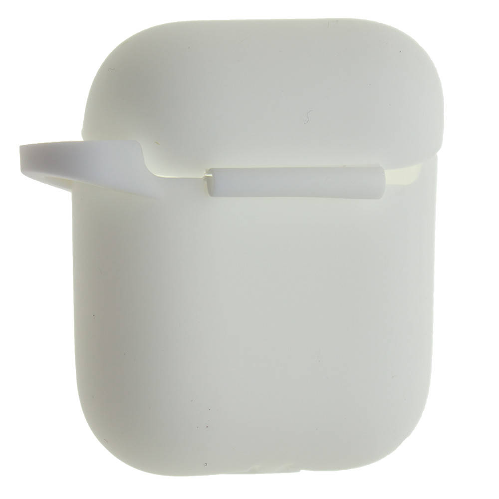 

Чехол силиконовый Silicone Case с карабином для наушников Apple AirPods 1&2 Белый