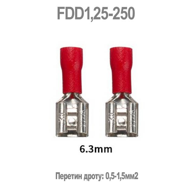 

Коннектор плоский FDD1,25-250 (8) 0,5-1,5 / 6,3 - мама