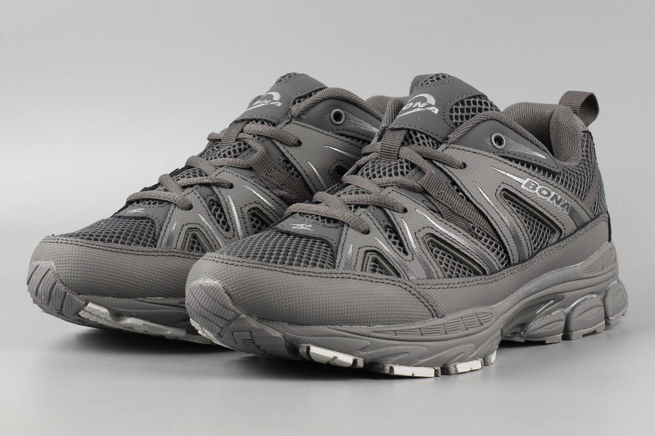 

Кроссовки мужские серые Bona 877F-4 Бона сетка великаны баталы Размеры 47 50, Серый