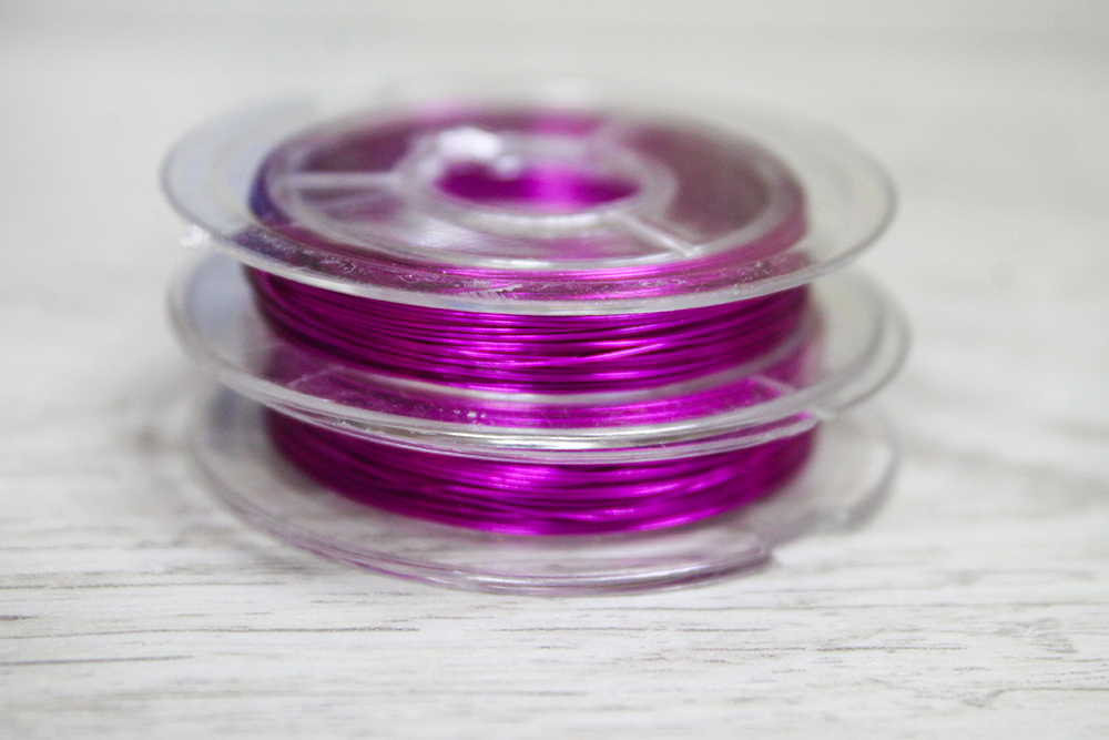 

Проволока цветная разные цвета 10м/0.30мм:Малиновый