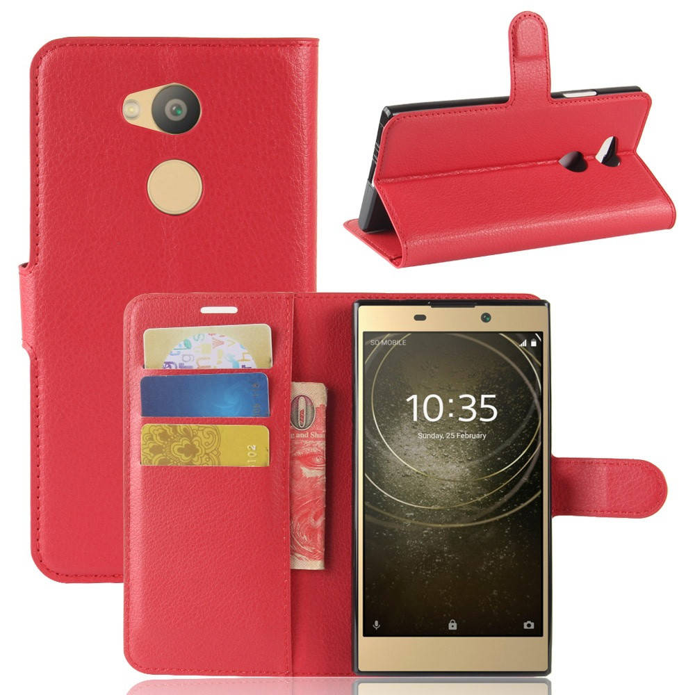 

Чехол на sony L2 книжка, Красный