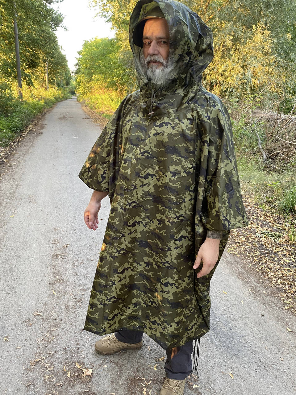 

Дождевик пончо для военных, рыбаков, охотников пиксель